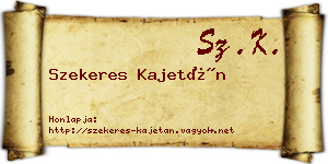 Szekeres Kajetán névjegykártya